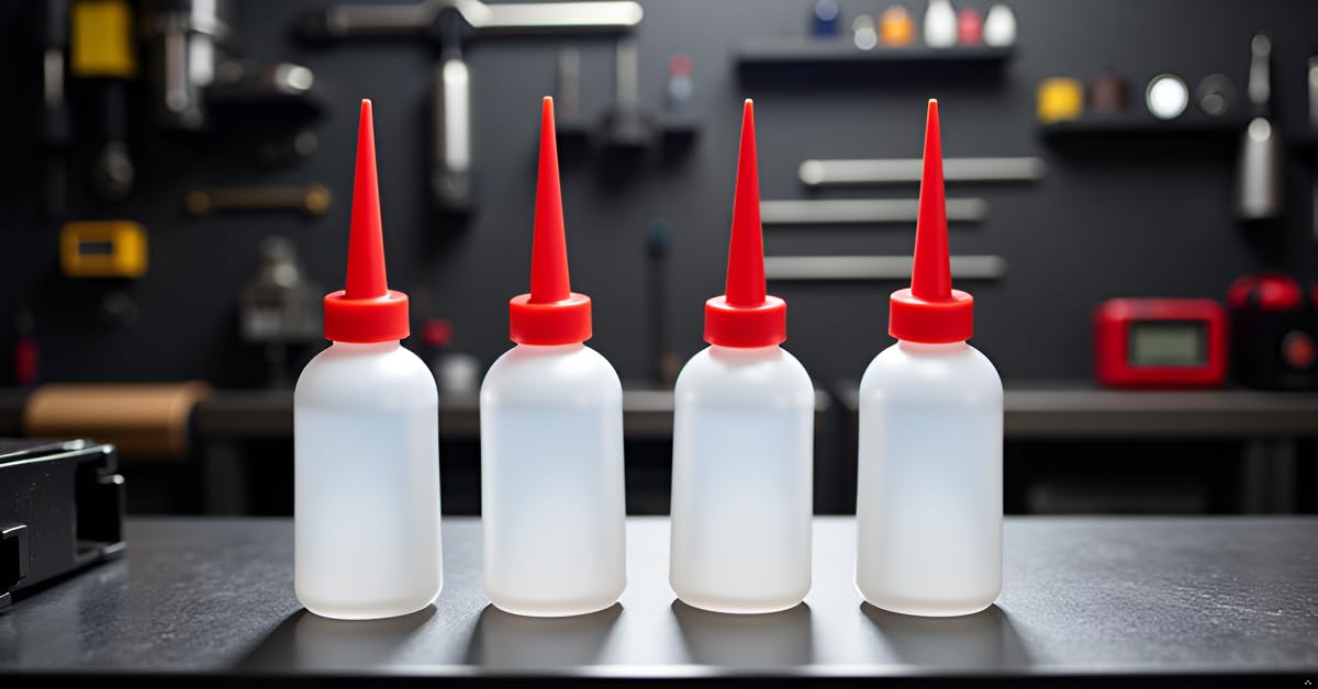 Eastasif Bottle Pour Spouts Lubricating Oil Dispenser Empty Sewing Machine Oil Bottle Tel Kuppi Empty Oil Dispenser - Pack Of 4